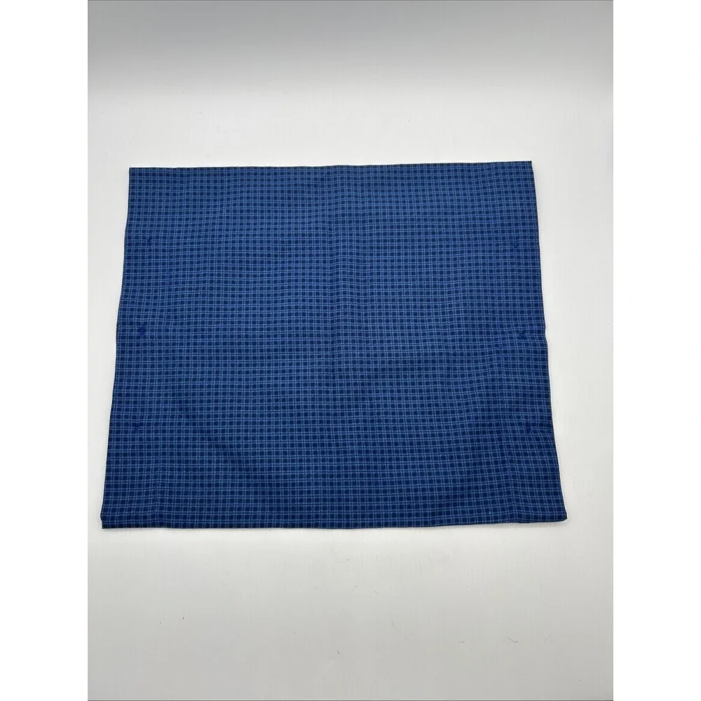 Handmade Patriotic Heart Pillow Cover Small Blue Americana Gingham Button Decor